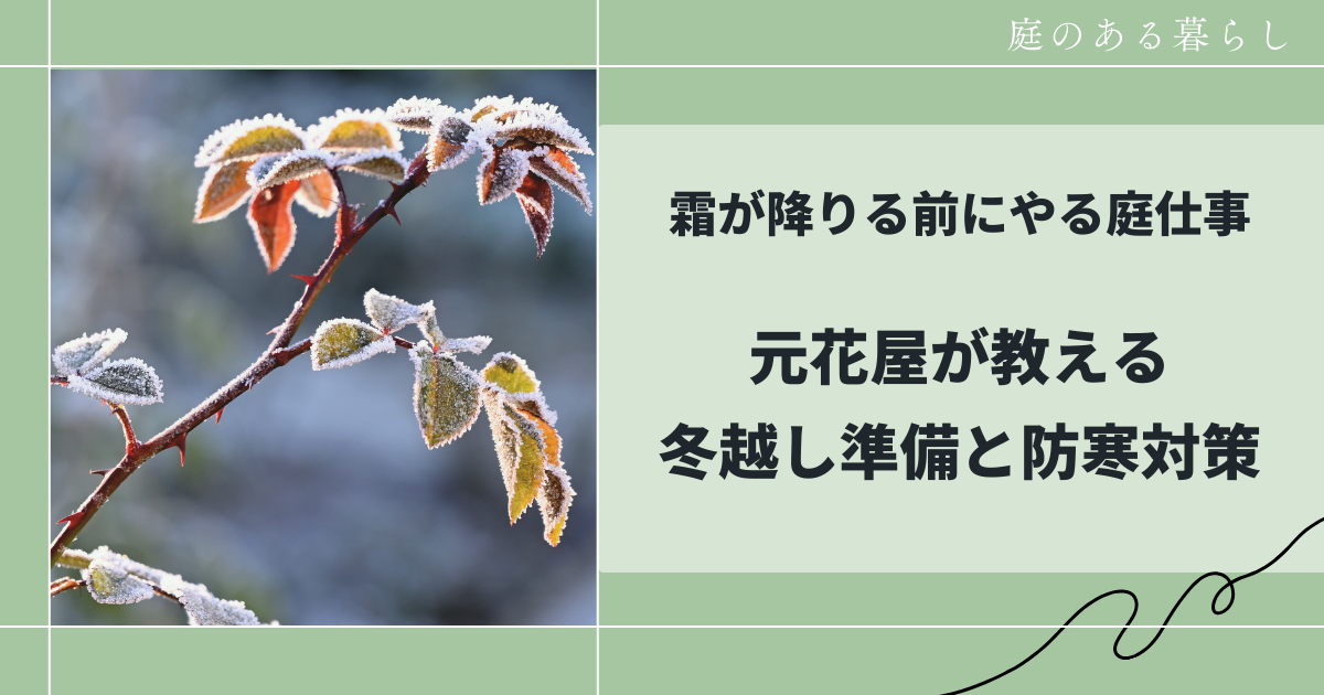 霜が降りる前にやる庭仕事｜元花屋が教える冬越し準備と防寒対策