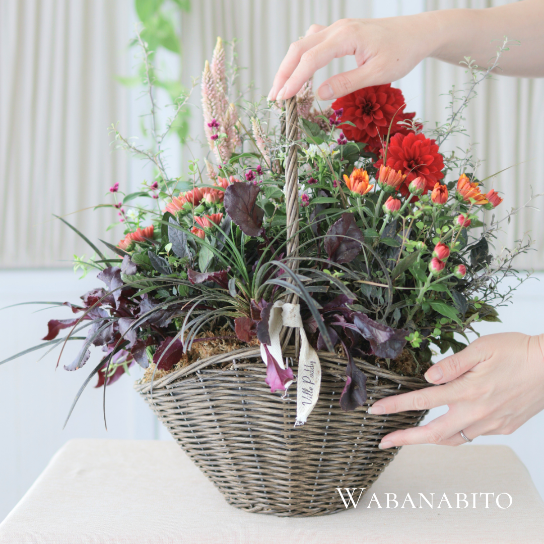 和花人が作成した秋のギャザリング寄せ植え