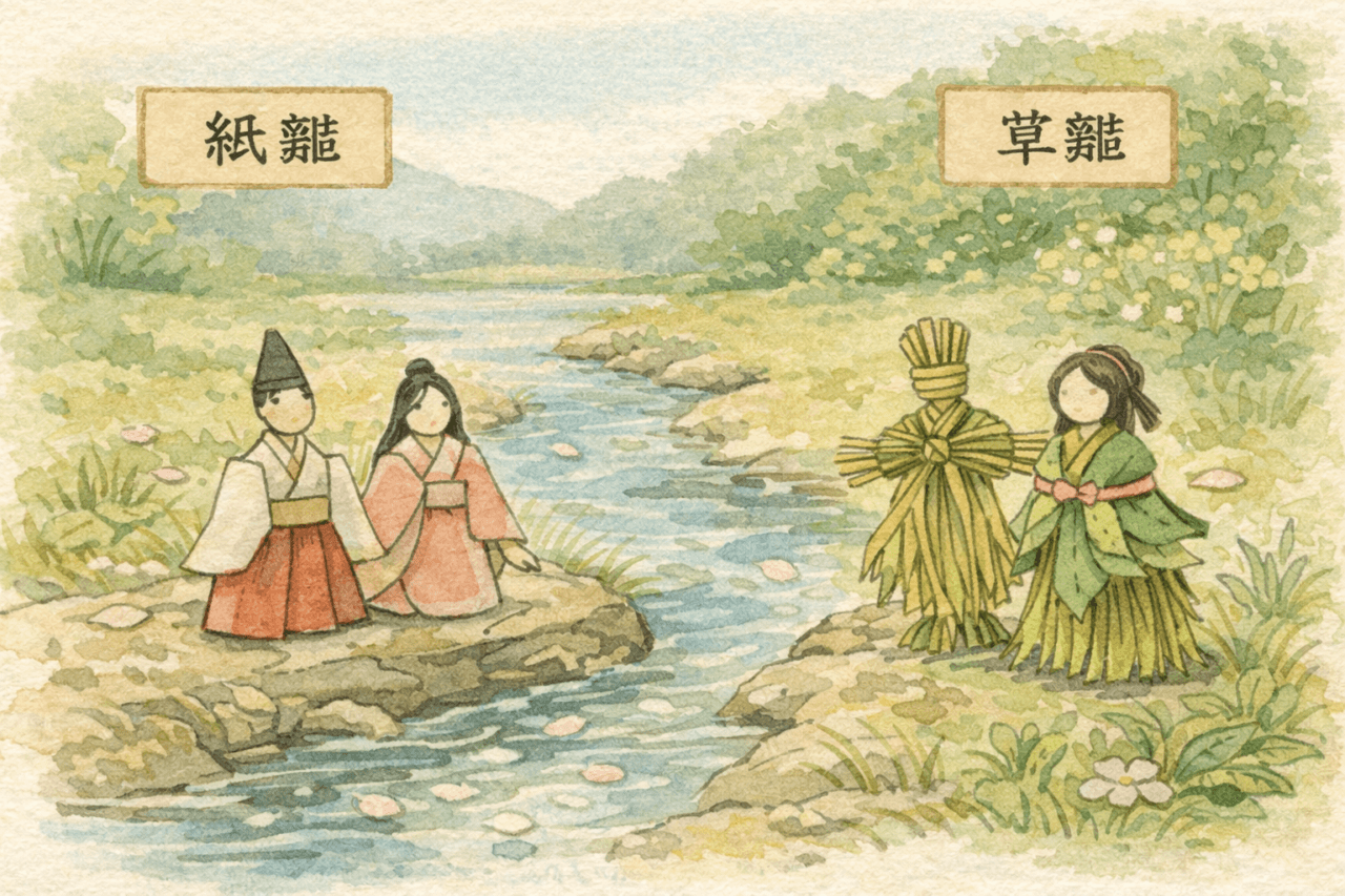 紙雛と草薙の姿