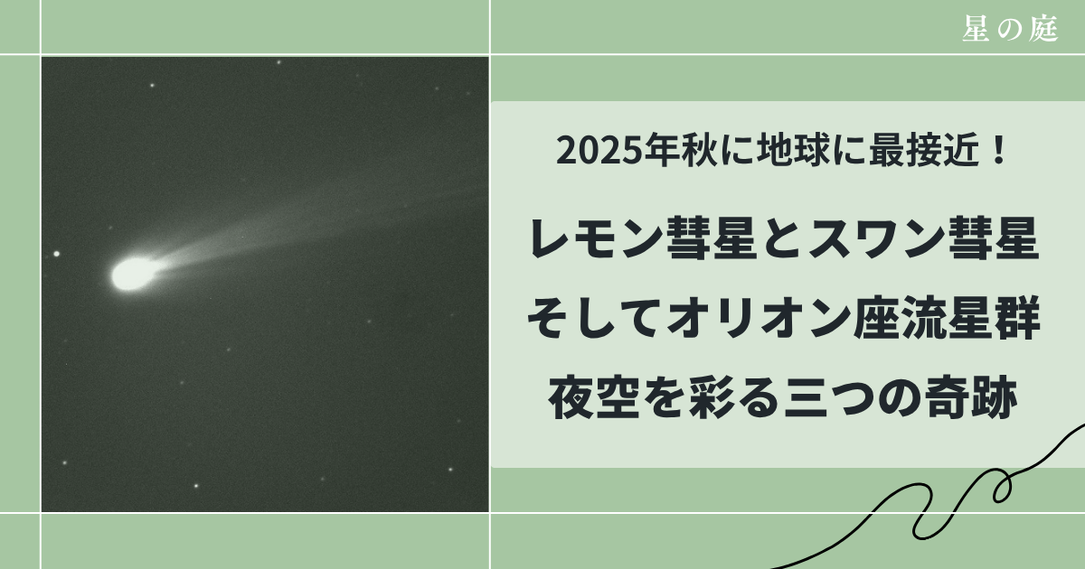 2025年レモン彗星とスワン彗星そしてオリオン座流星群