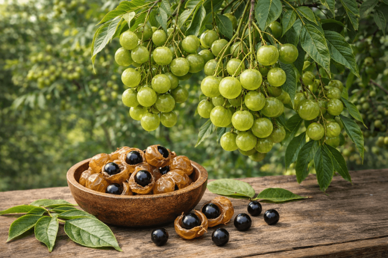 ムクロジの木と実